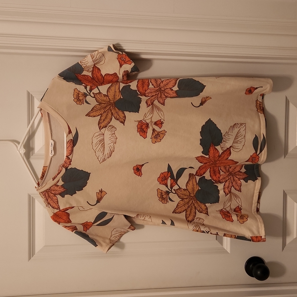 Tan floral top